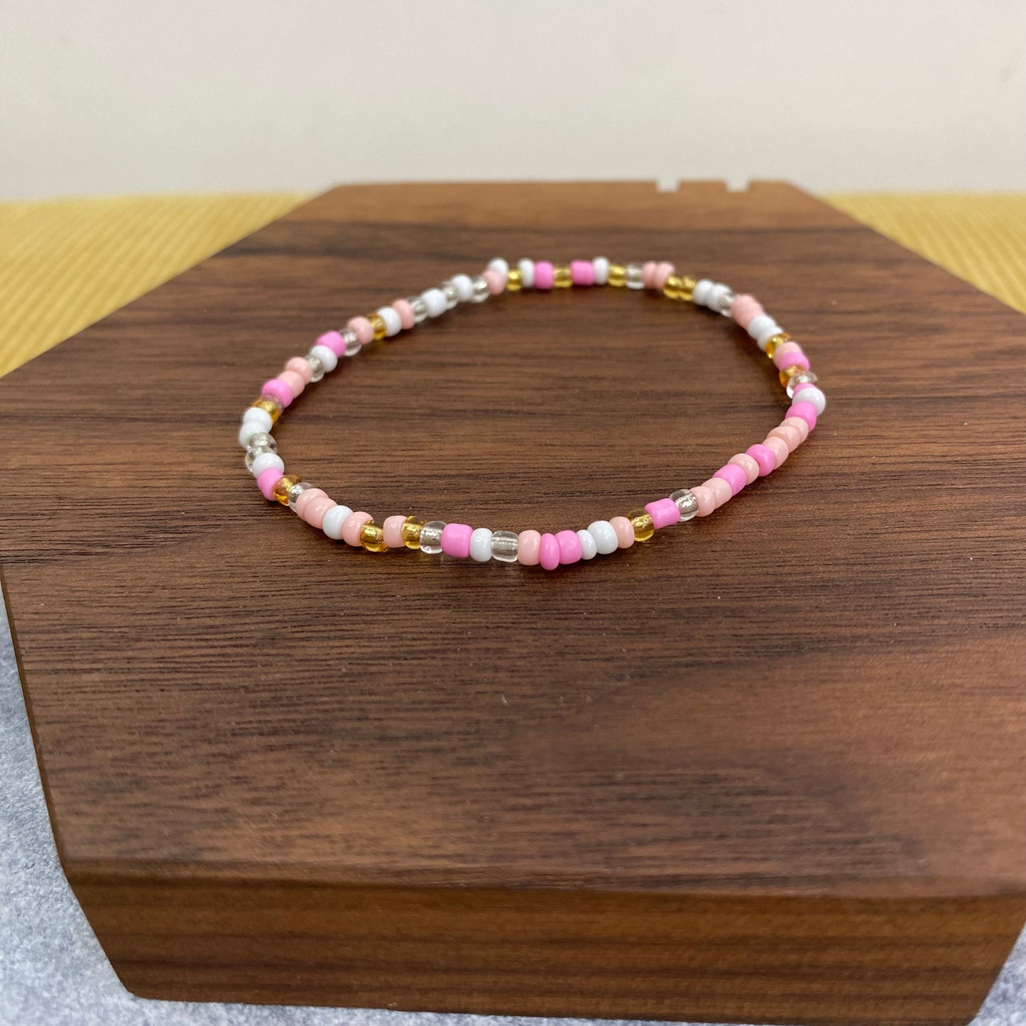 Bracelet - Small Bead - Light Pink