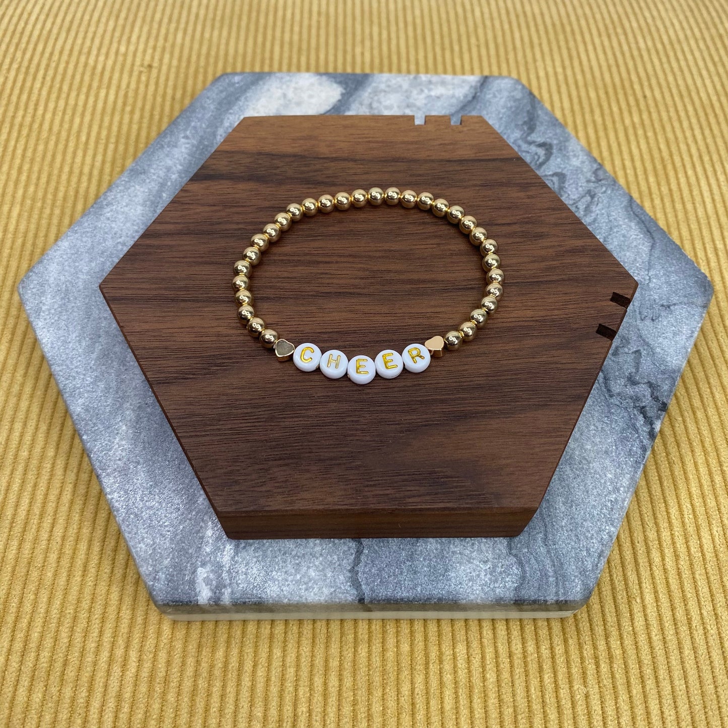 Bracelet - Gold Cheer Bead