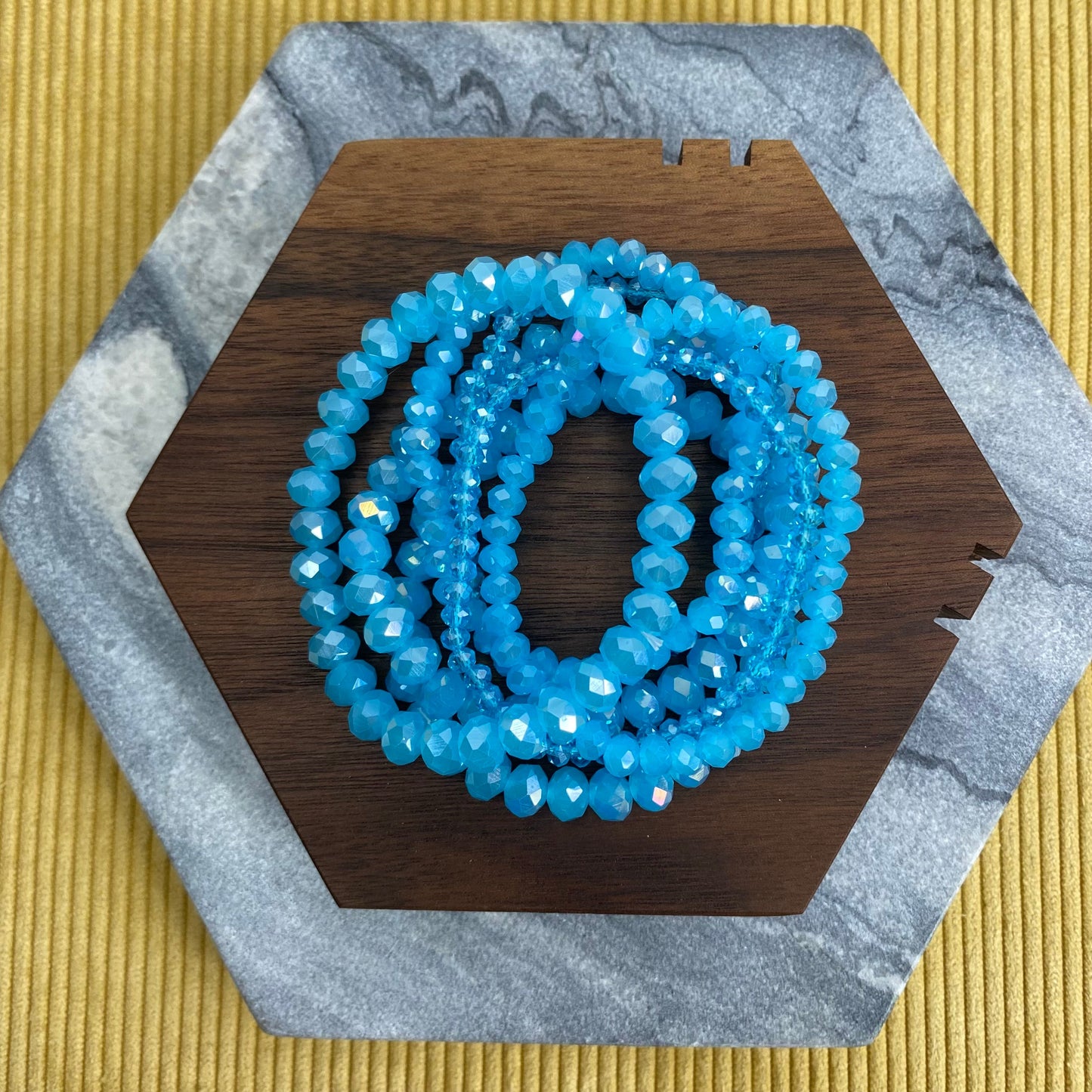 Bracelet Pack - Aqua Blue Bead