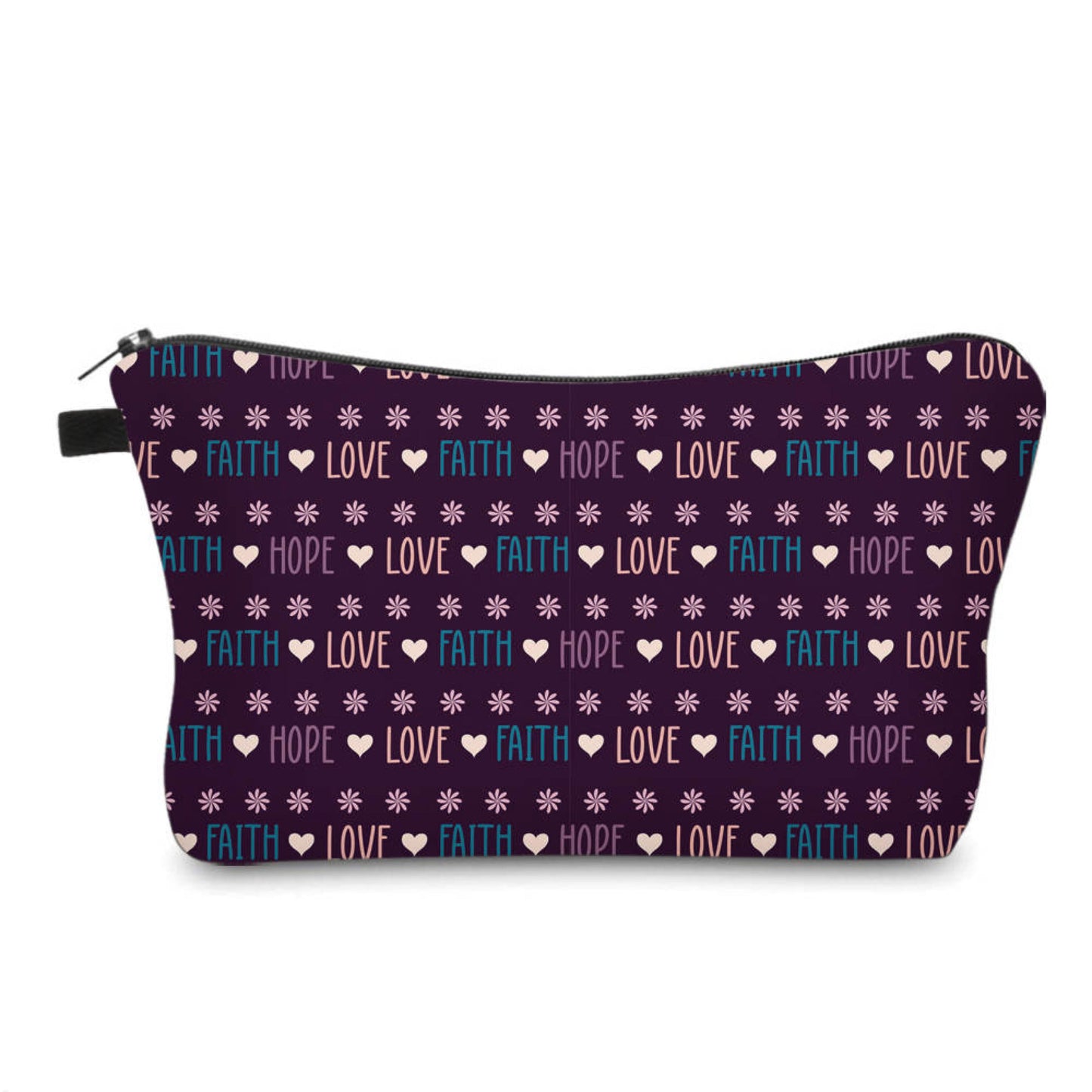 Pouch - Religion, Faith Hope Love Purple