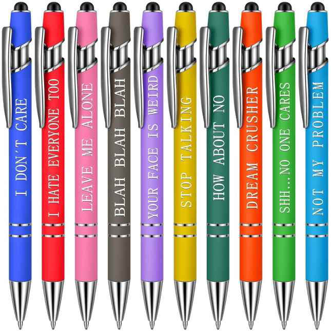 Pen Set - Snarky “Don’t Care” - PREORDER