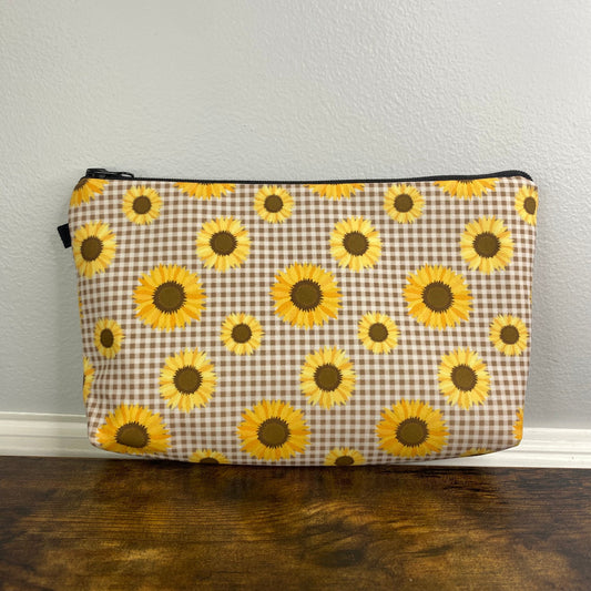 Pouch - Sunflowers Gingham Small