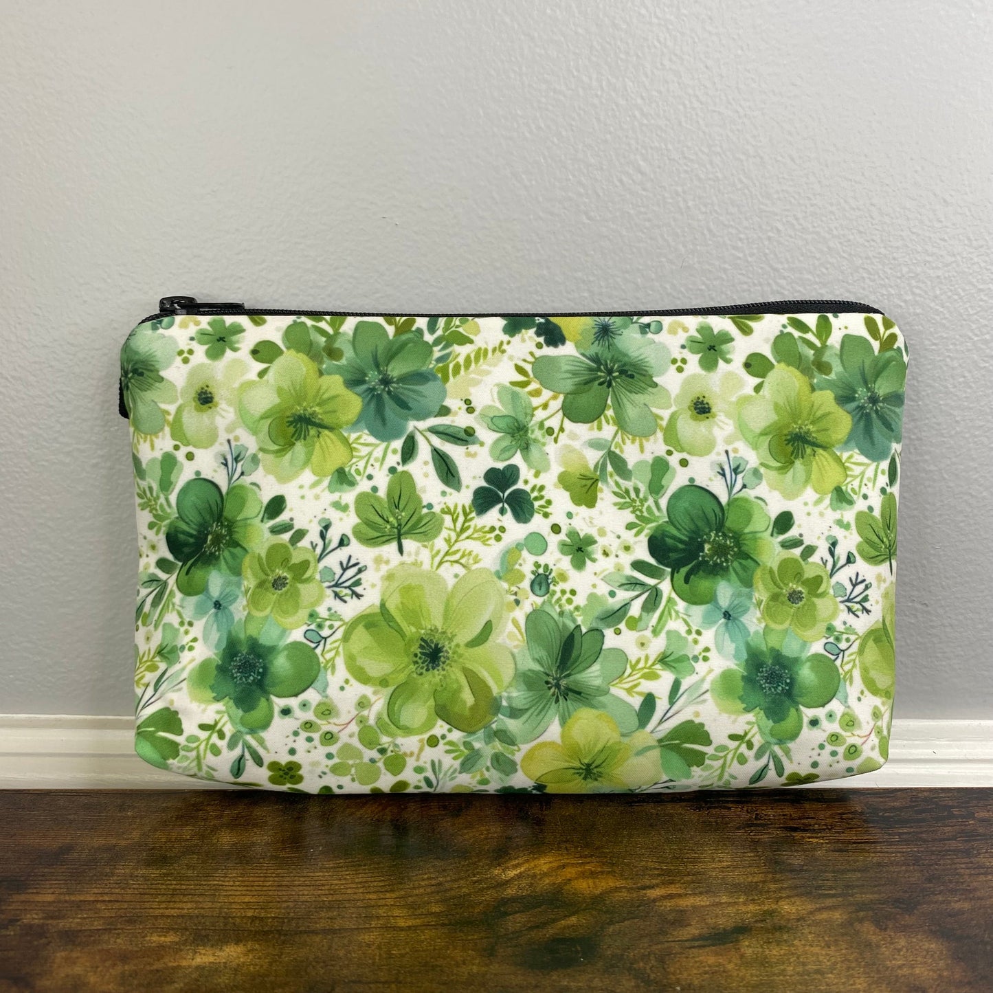 Pouch - Dark & Light Green Floral