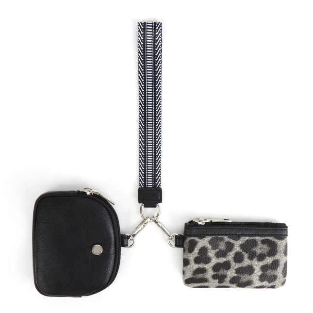 Faux Leather Wristlet + Double Mini Pouch Set - PREORDER