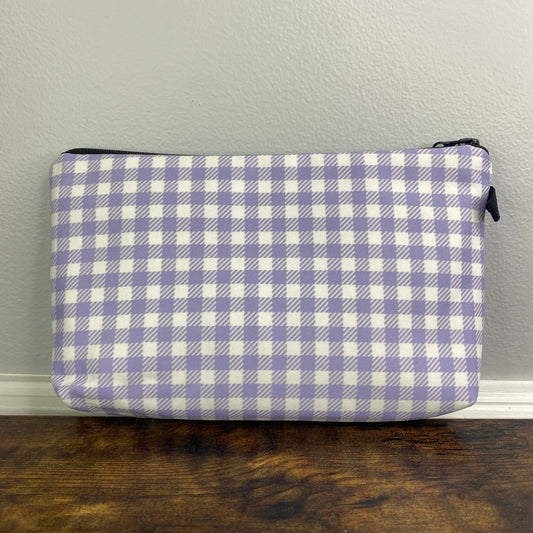 Pouch - Lavender Gingham