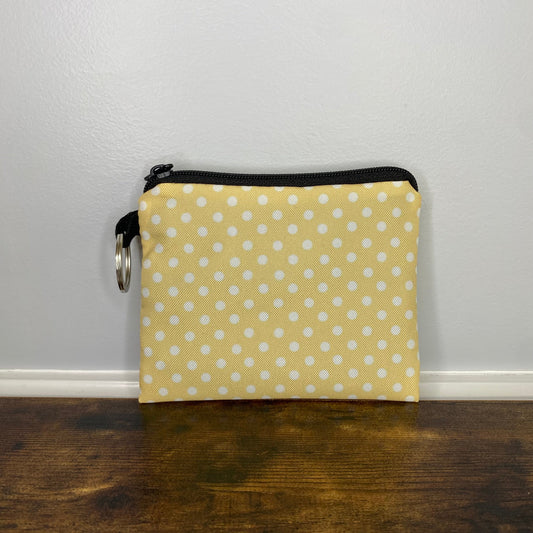 Mini Pouch - Yellow Polka Dot