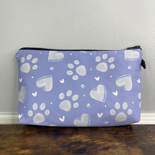 Pouch - Dog Blue Heart Paw