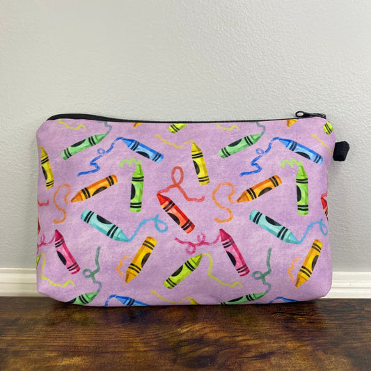 Pouch - Crayons Purple