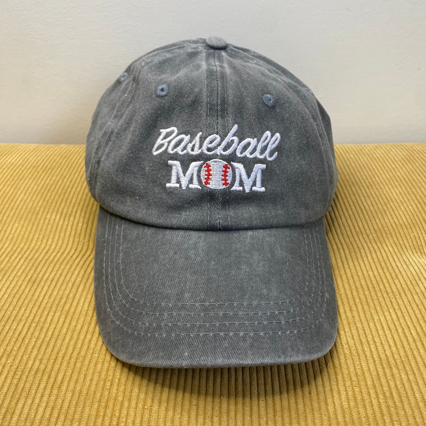 Hat - Baseball Mom - Grey