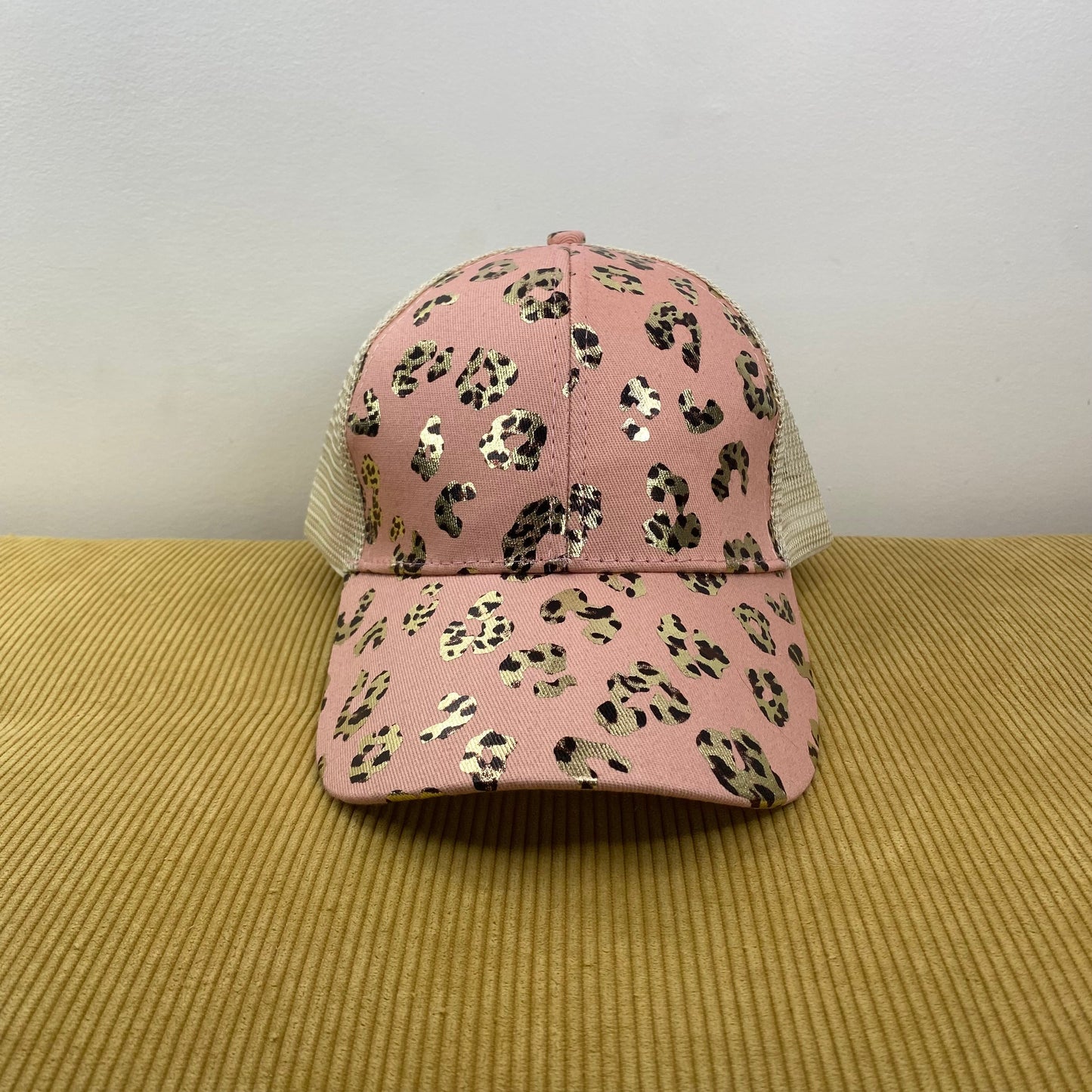 Hat - Ponytail - Pink Animal