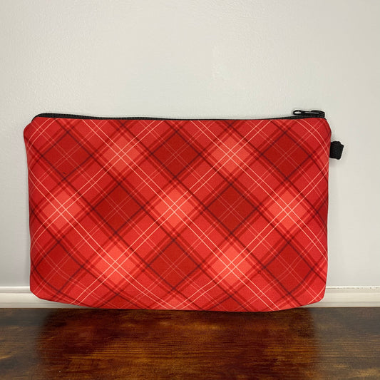 Pouch - Plaid Light Red