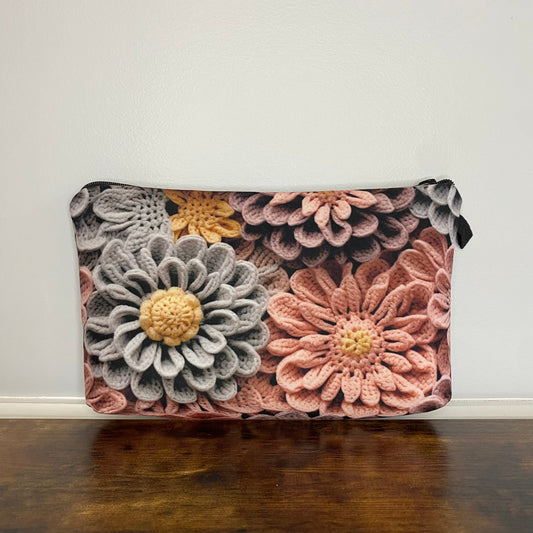 Pouch - Crochet Floral