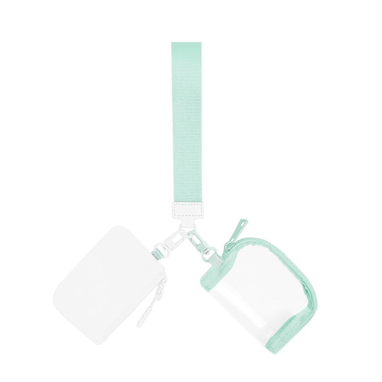 Nylon + Clear Wristlet Double Mini Pouch Set - PREORDER