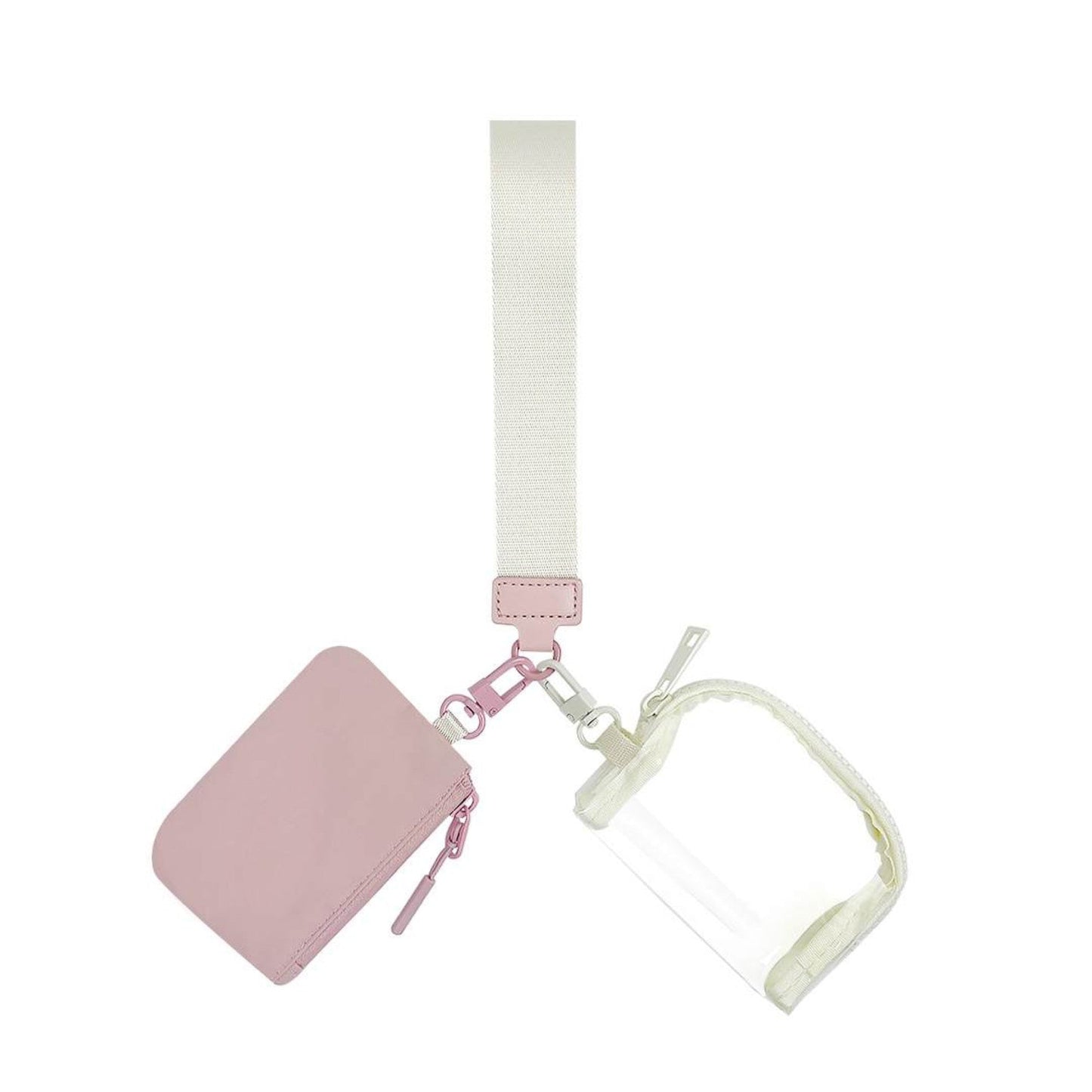 Nylon + Clear Wristlet Double Mini Pouch Set - PREORDER