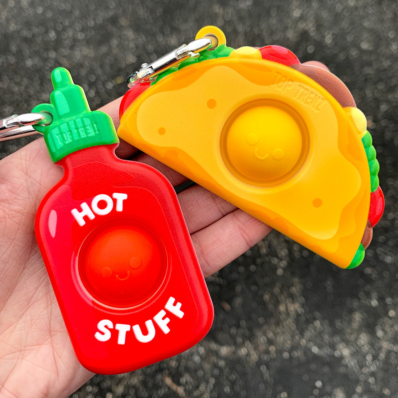 OMG Mega Pop Best Friend Keychains - Taco & Hot Sauce