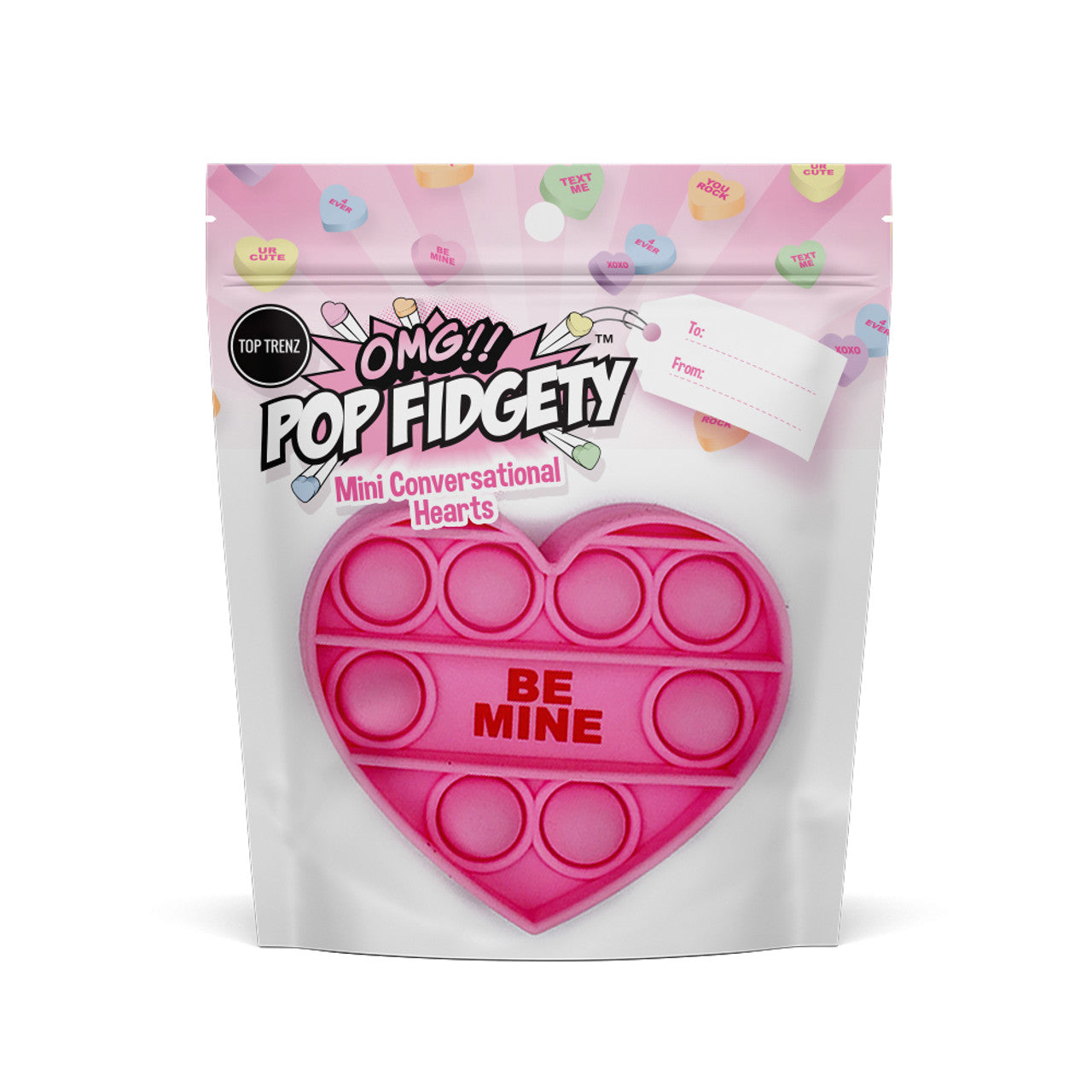 OMG! Pop Fidgety Mini Conversation Hearts