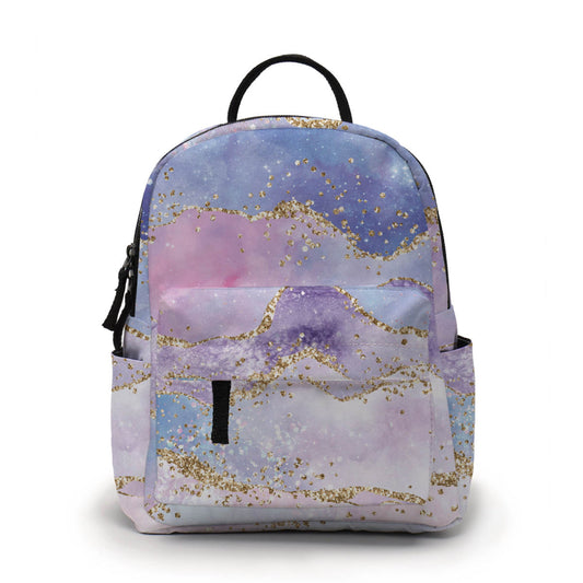 Mini Backpack - Purple Sparkle Waves