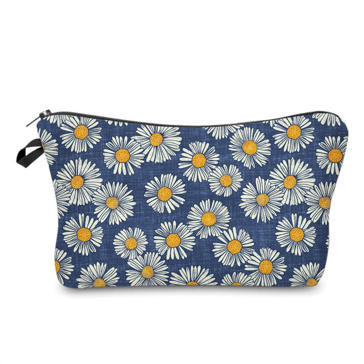 Pouch - Floral Daisy on Denim Blue