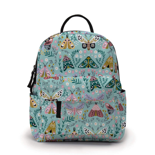 Mini Backpack - Butterfly Moth on Mint