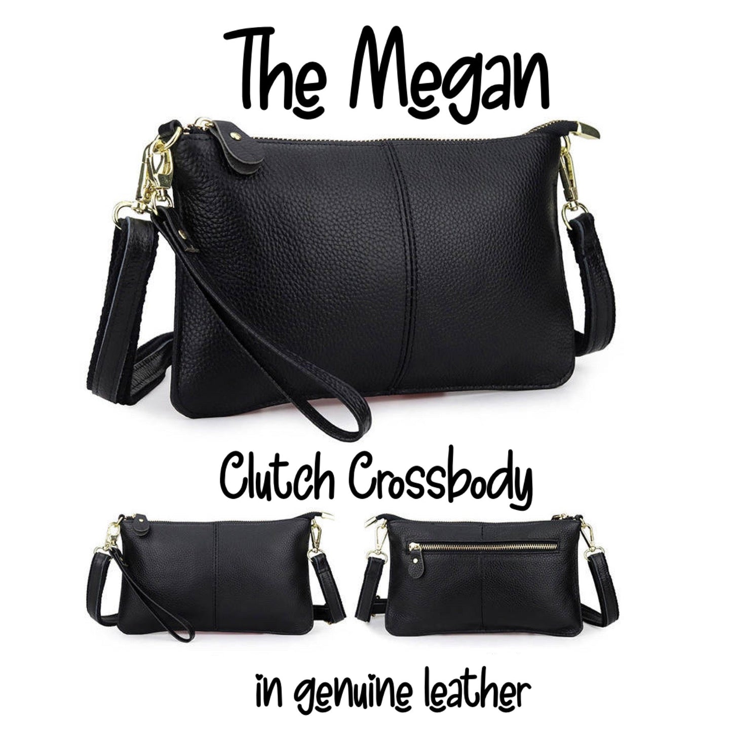 Megan Clutch Crossbody - Genuine Leather - PREORDER