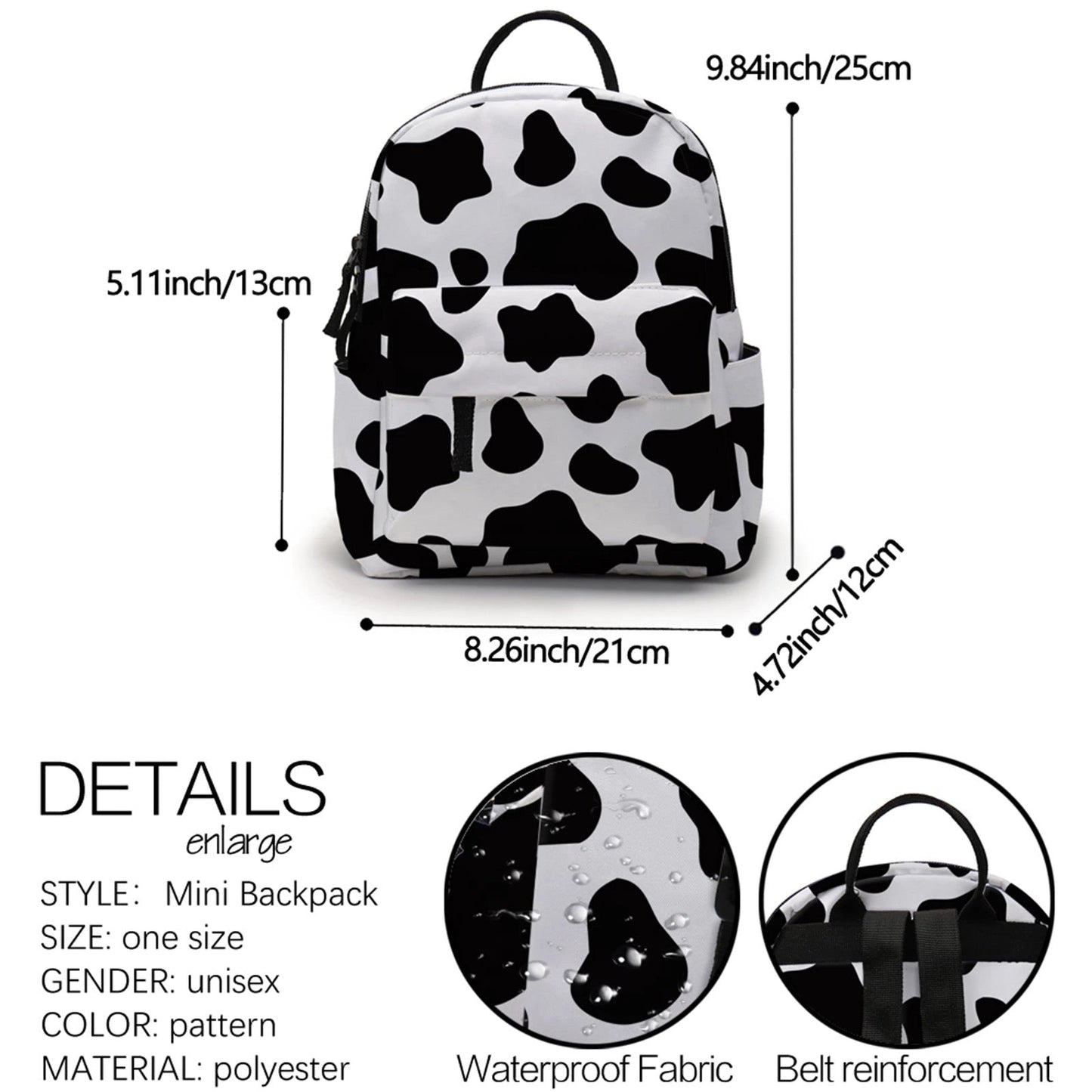 Mini Backpack - Cow