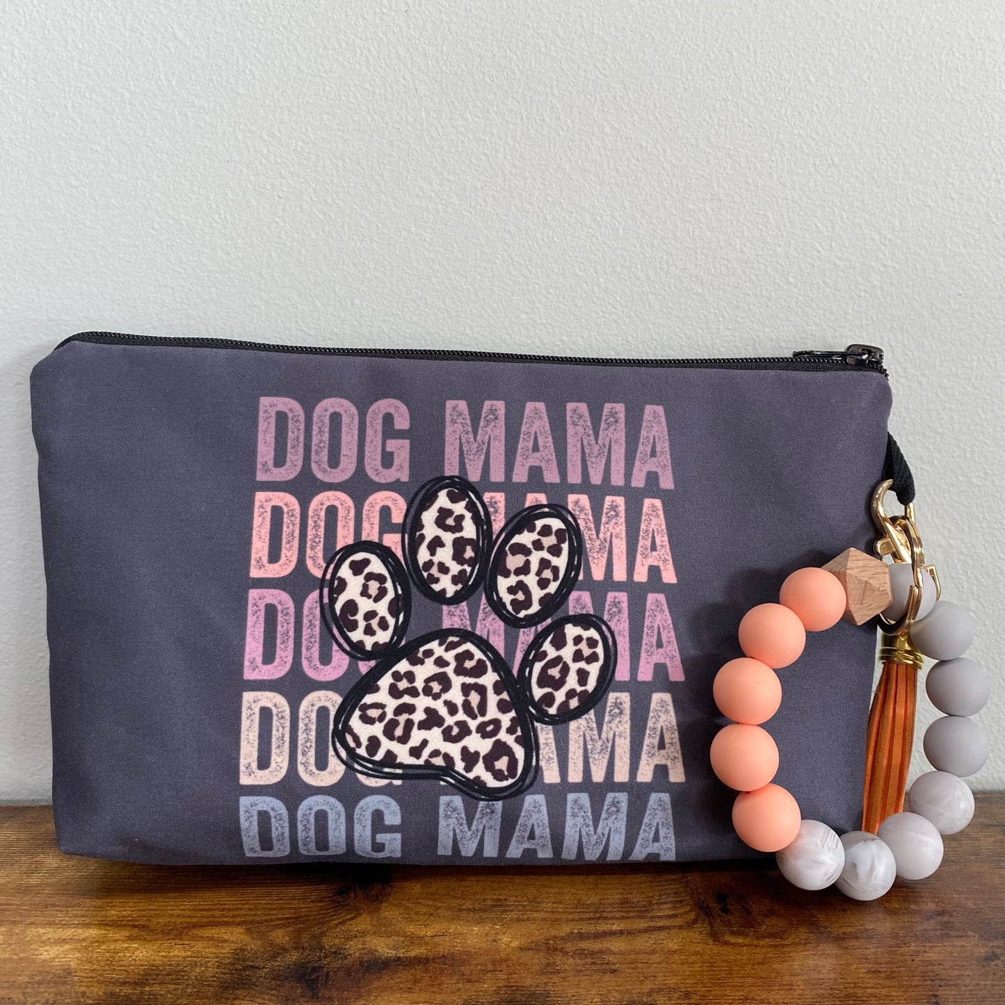 Pouch - Dog Mama Charcoal Paw