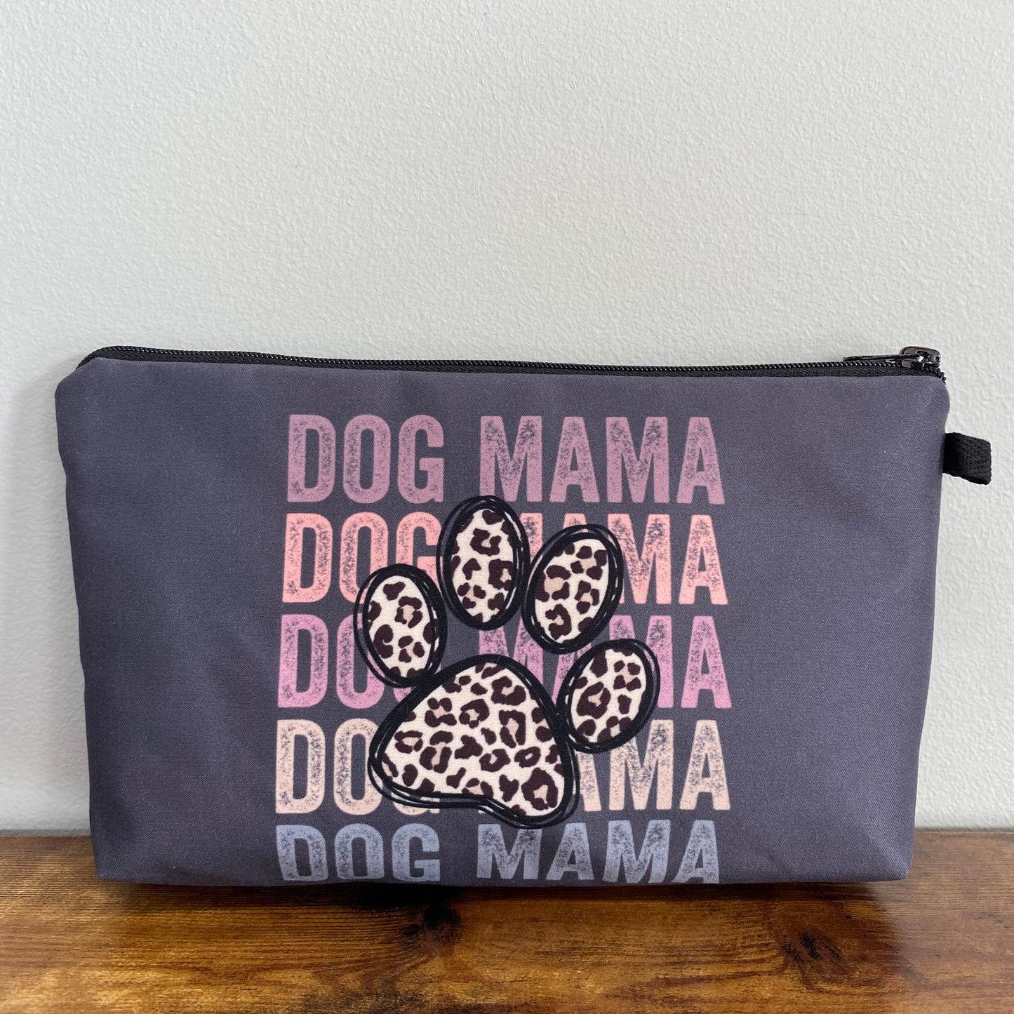 Pouch - Dog Mama Charcoal Paw