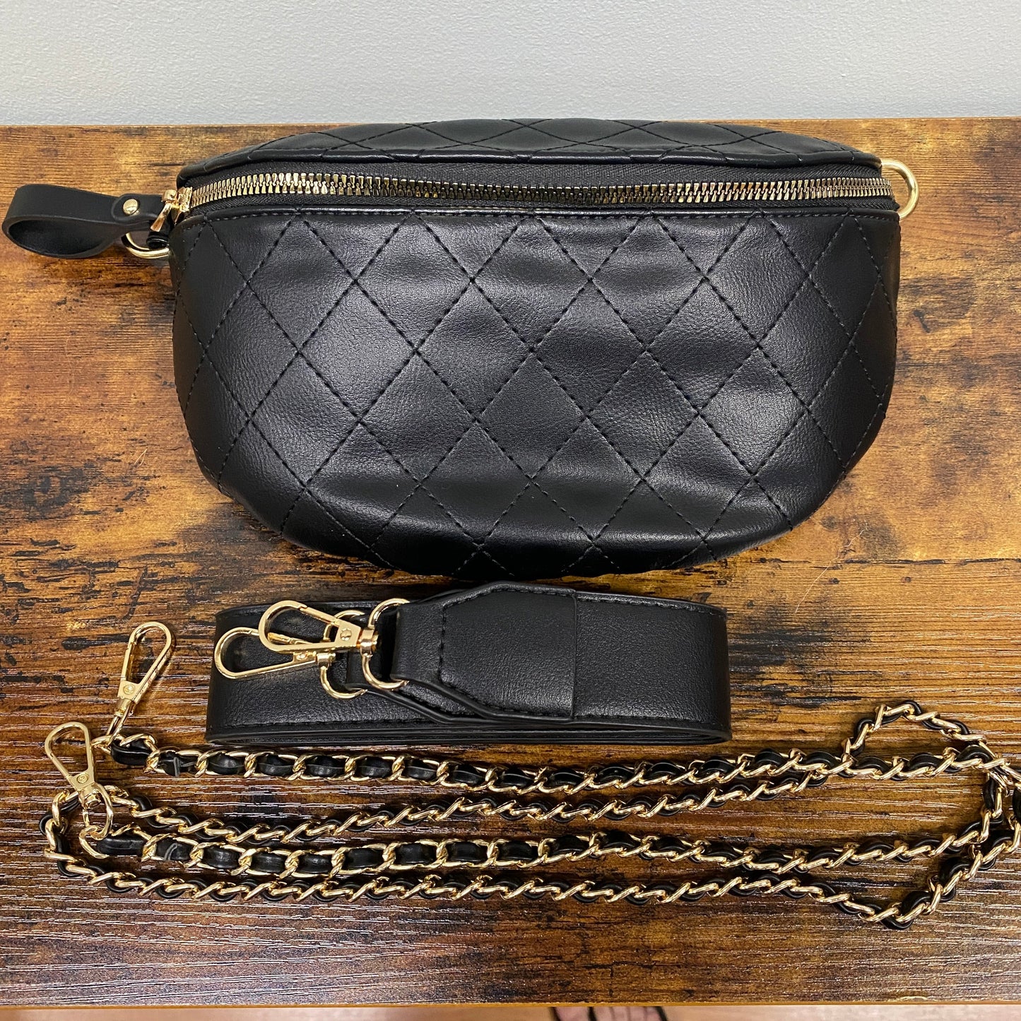 Roni Fanny Sling Crossbody - Quilted Faux Leather