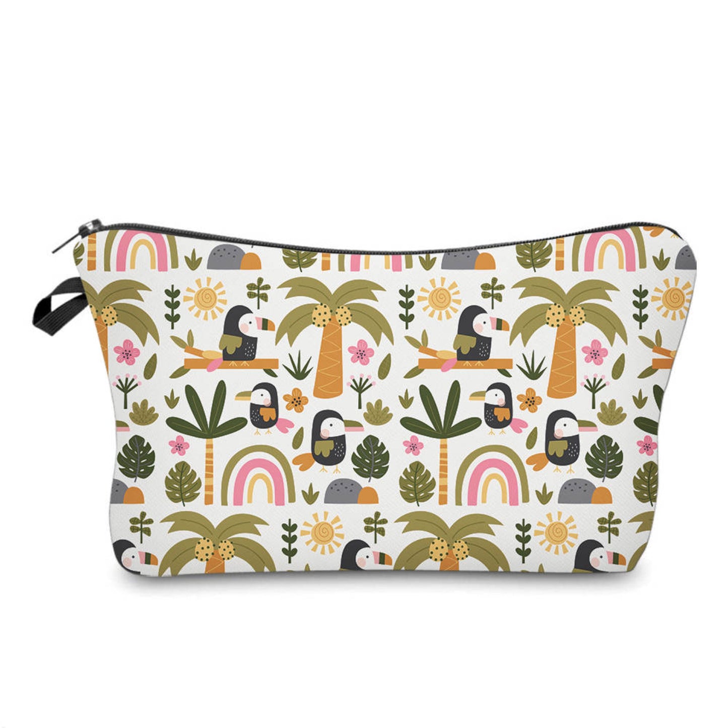 Pouch - Toucan Palm Tree Rainbow