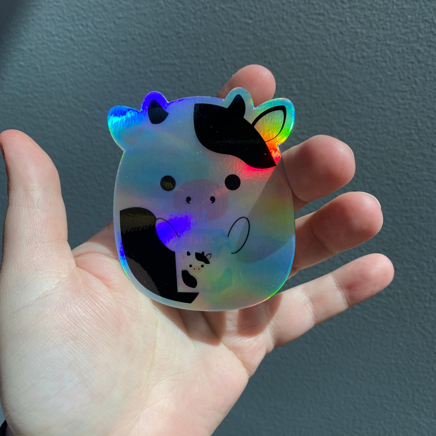 Vinyl Sticker - Holographic Milk Cow