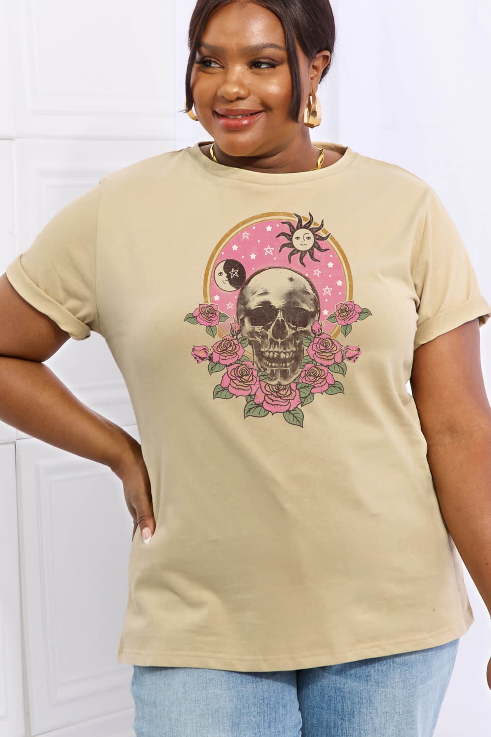 Simply Love Full Size Skull Graphic Cotton T-Shirt