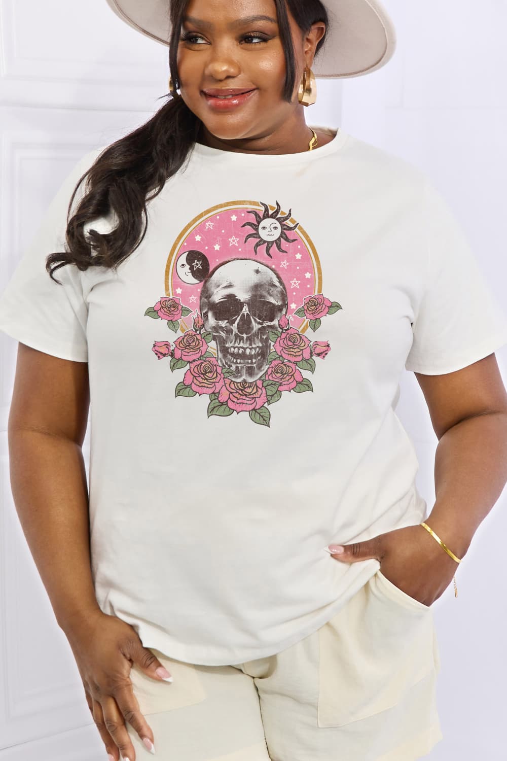 Simply Love Full Size Skull Graphic Cotton T-Shirt