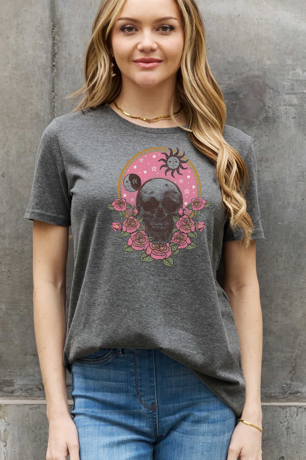 Simply Love Full Size Skull Graphic Cotton T-Shirt