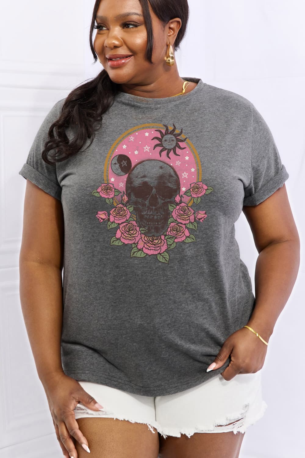 Simply Love Full Size Skull Graphic Cotton T-Shirt