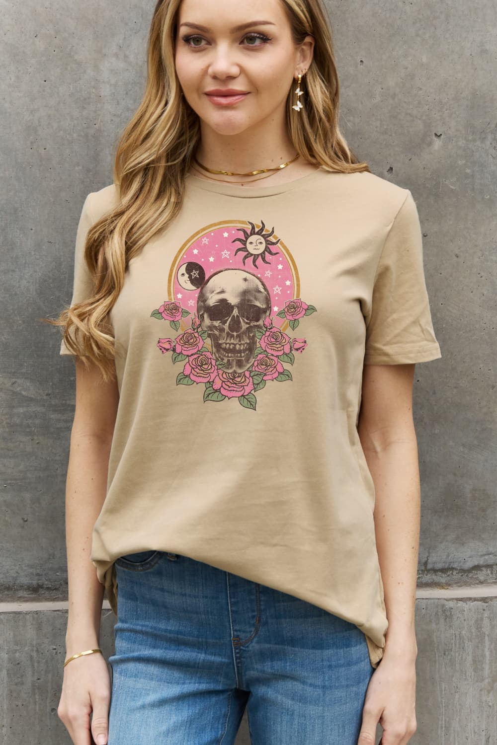 Simply Love Full Size Skull Graphic Cotton T-Shirt