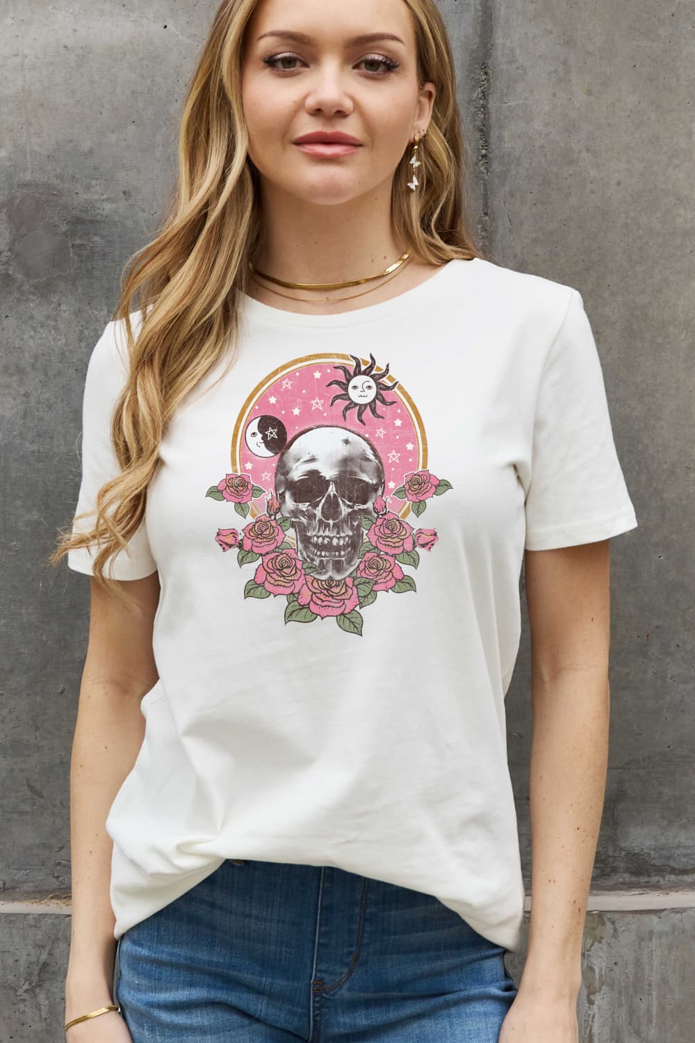 Simply Love Full Size Skull Graphic Cotton T-Shirt