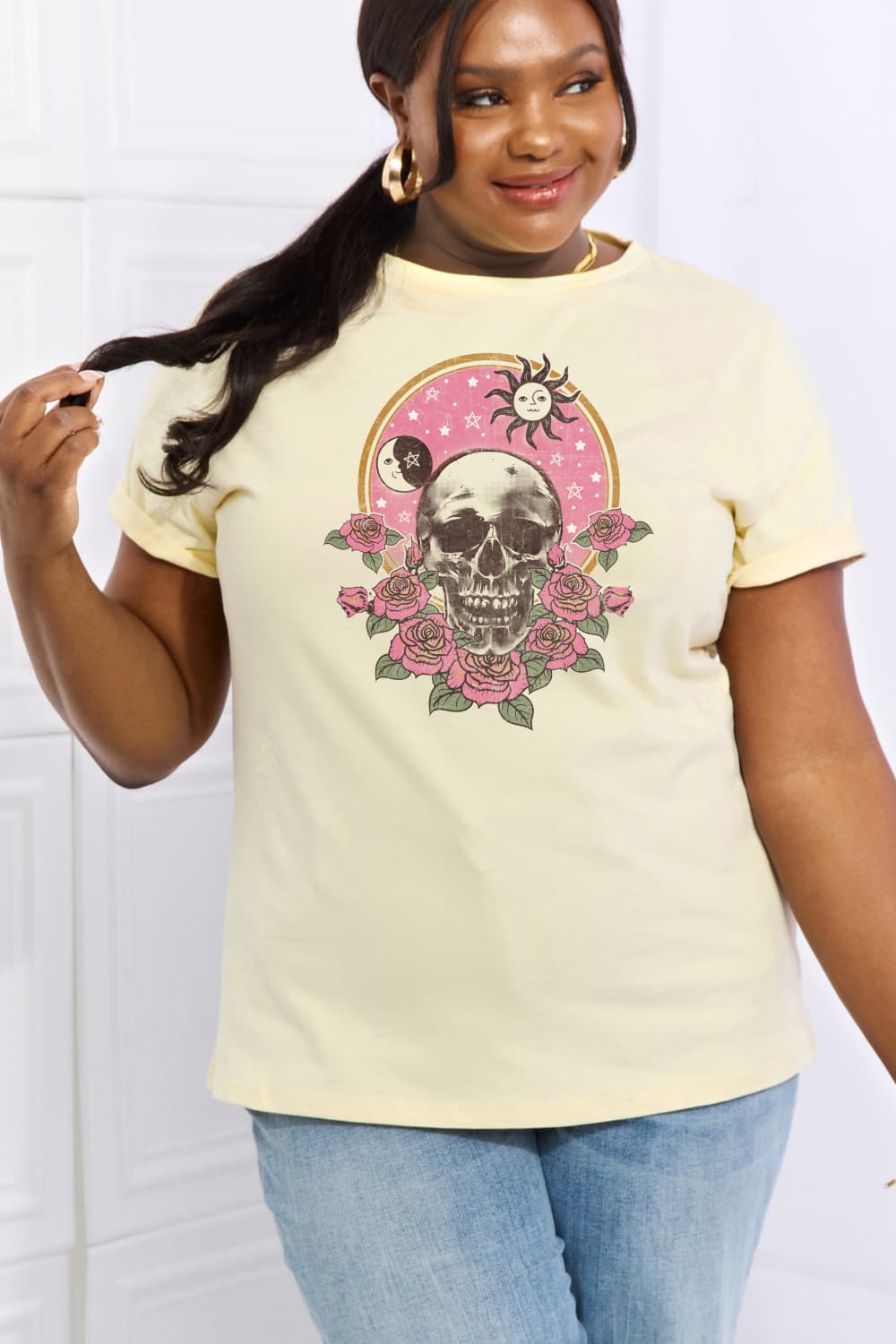 Simply Love Full Size Skull Graphic Cotton T-Shirt