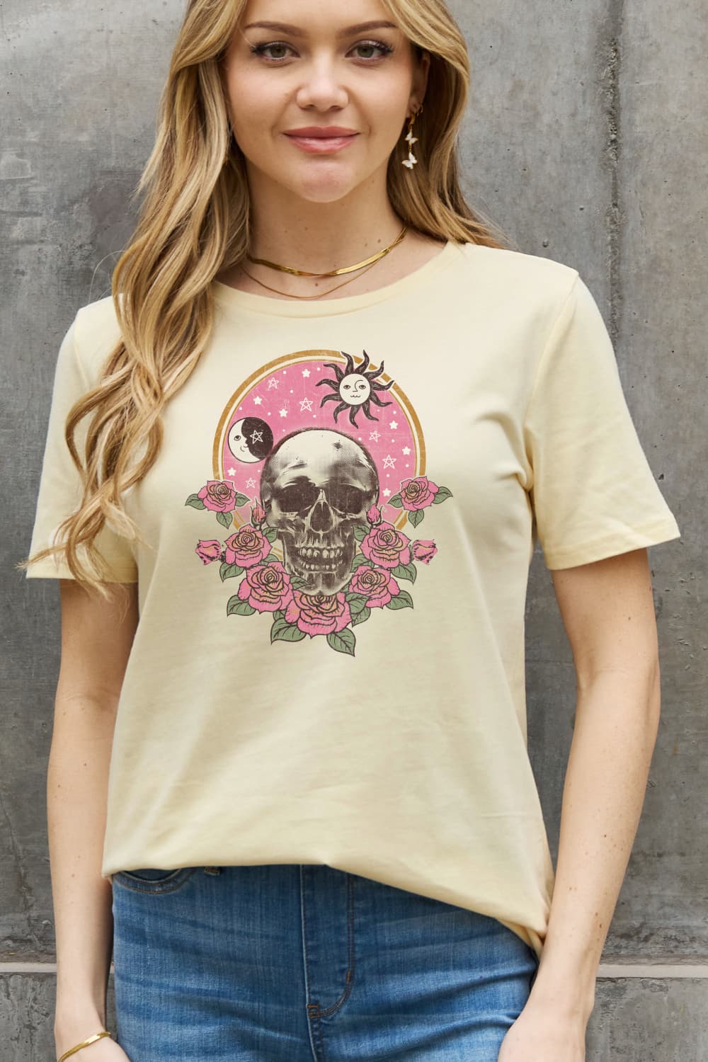 Simply Love Full Size Skull Graphic Cotton T-Shirt