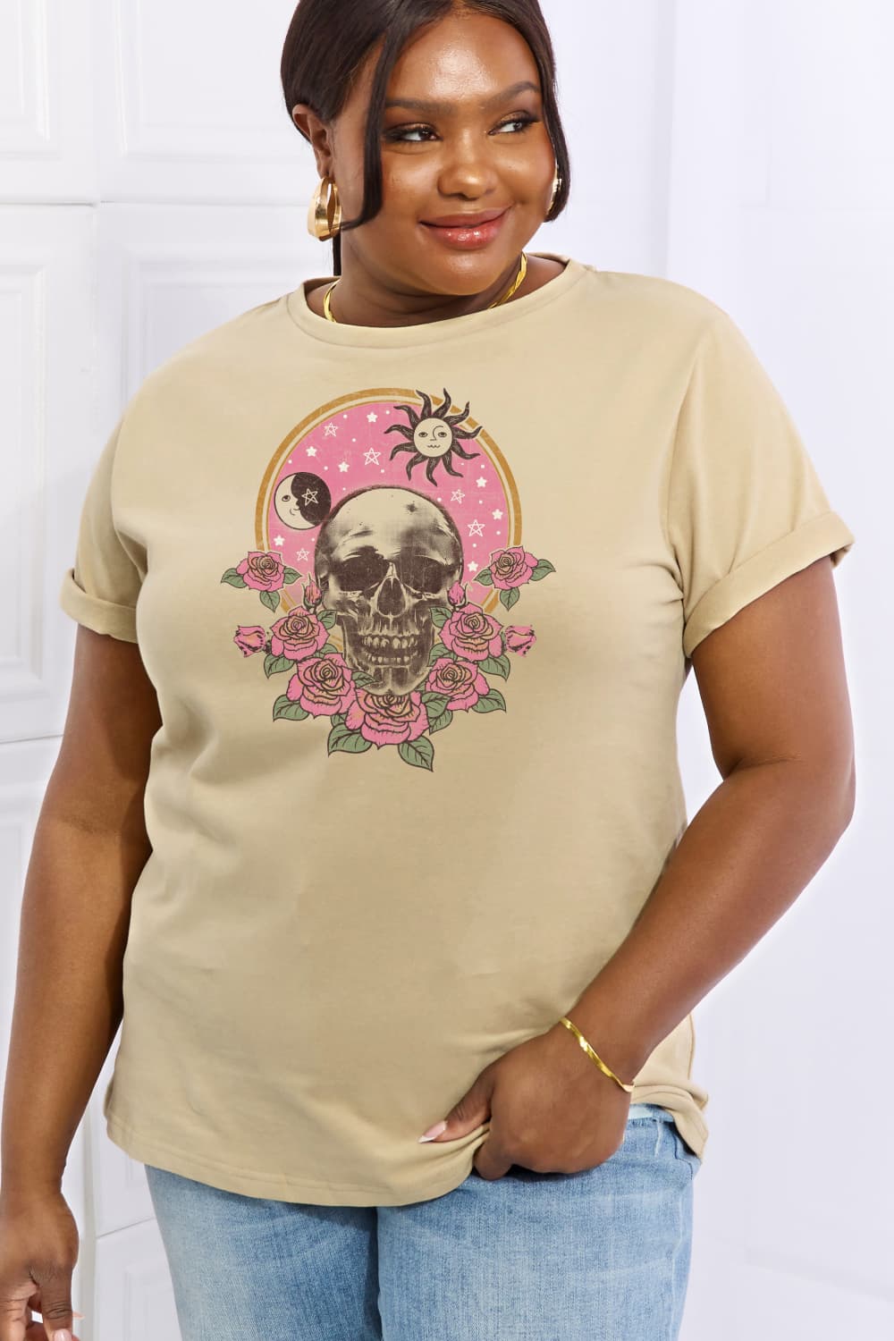 Simply Love Full Size Skull Graphic Cotton T-Shirt