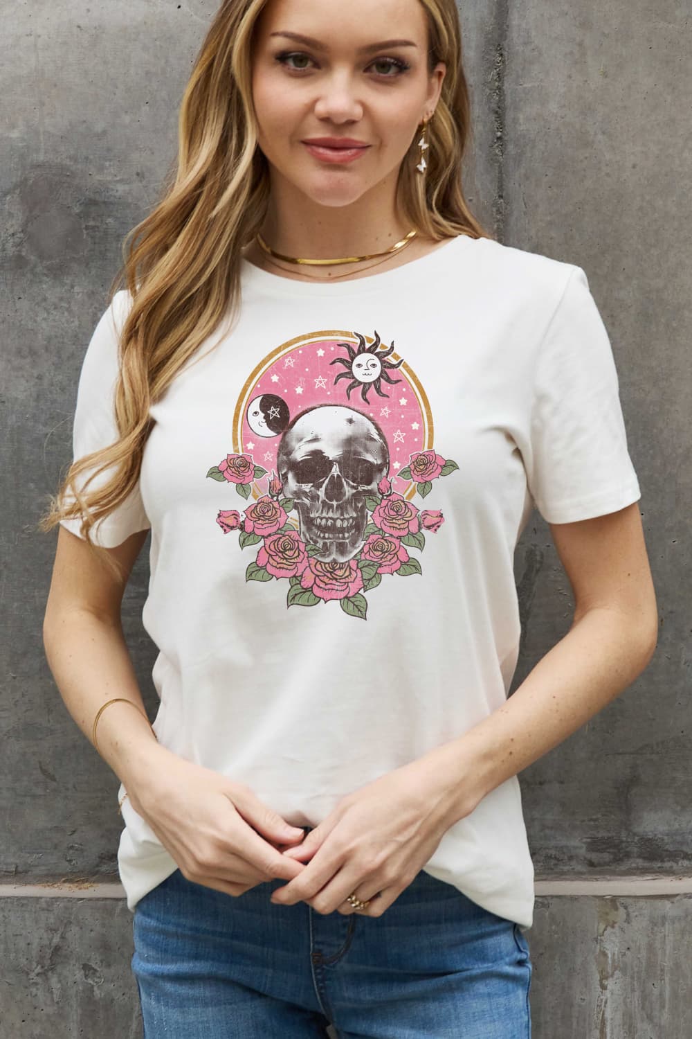 Simply Love Full Size Skull Graphic Cotton T-Shirt