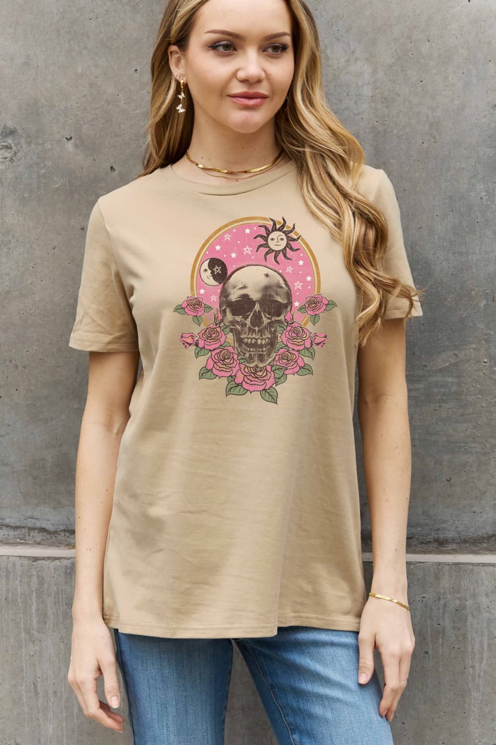 Simply Love Full Size Skull Graphic Cotton T-Shirt