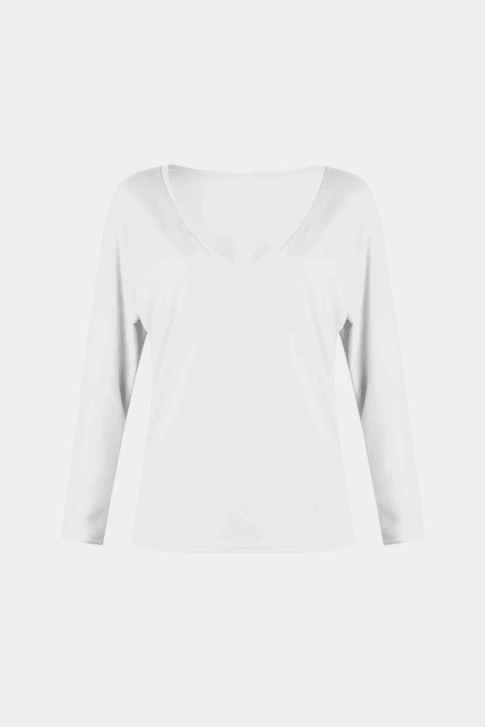 V-Neck Long Sleeve T-Shirt