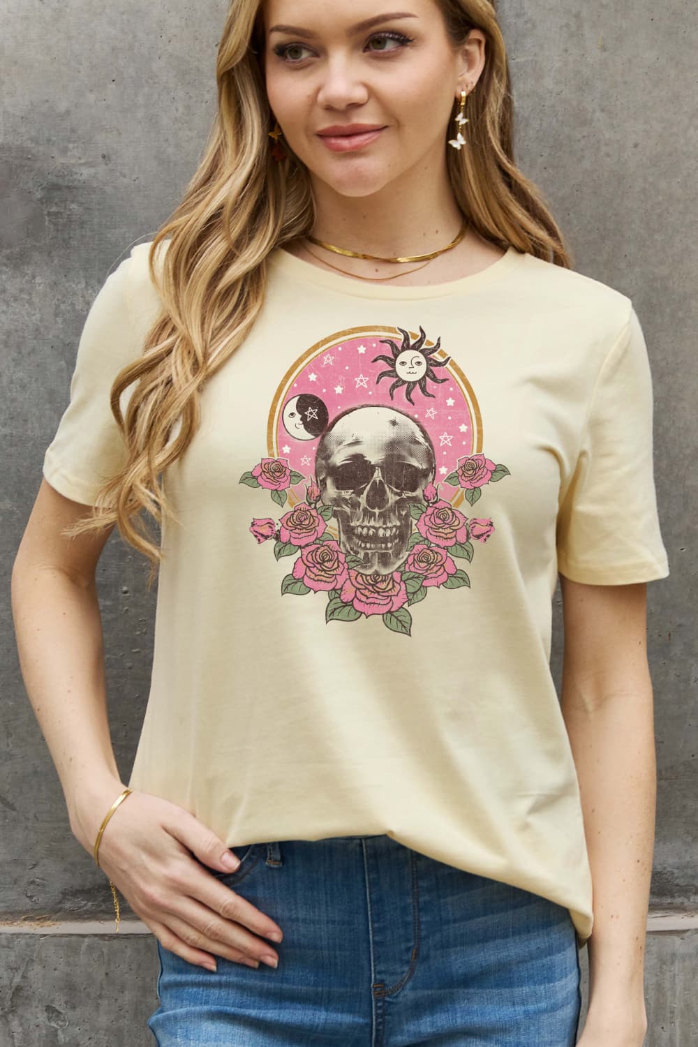 Simply Love Full Size Skull Graphic Cotton T-Shirt