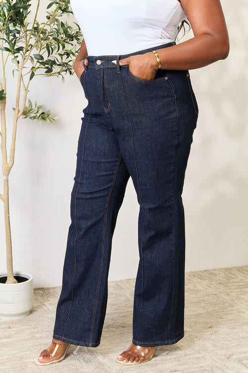 Judy Blue Full Size High Waist Wide Leg Jeans